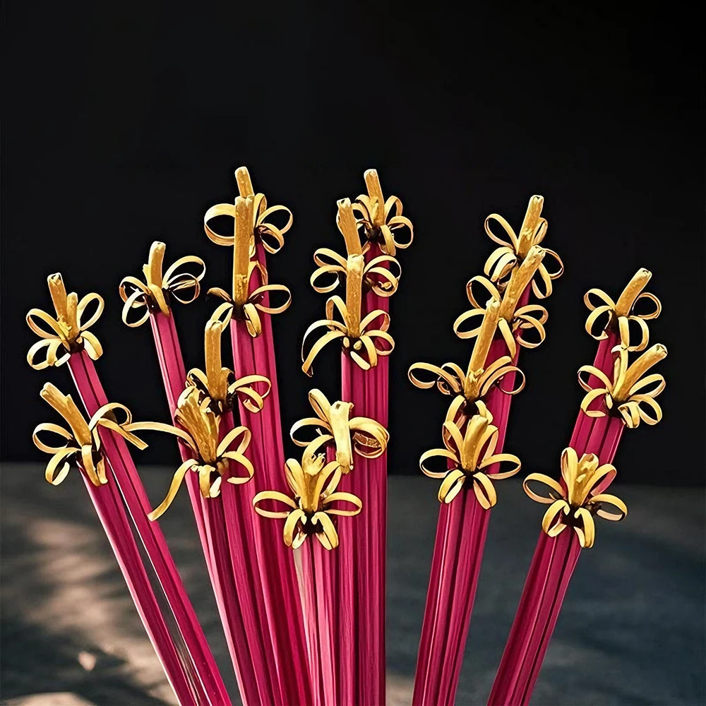 Wealth blooms incense sticks, Smokeless sandalwood for worship Buddha, Indoor bamboo stick incense, Blossoming flowers, 1-3packs