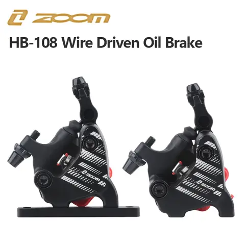 ZOOM HB108 Bicycle Brake Hydraulic Brake Cable Pull Caliper Disc Brake Line Pulling Oil Pressure 140/160mm Bicycle Accessories