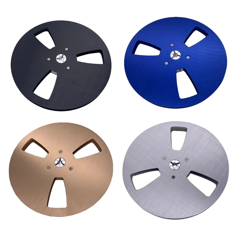 T8WC Metal Takeup Reel Opening Machine Parts 3 Hole 1/4 7 Inch Empty Reel for Reel To Reel Tape Recorder