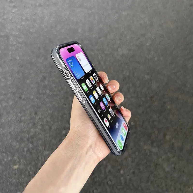 حافظة وجه تجريدية لهاتف آيفون 16 15 14 برو ماكس 12 13 Mini 11Pro XS XR 8 Plus غطاء مقاوم للصدمات