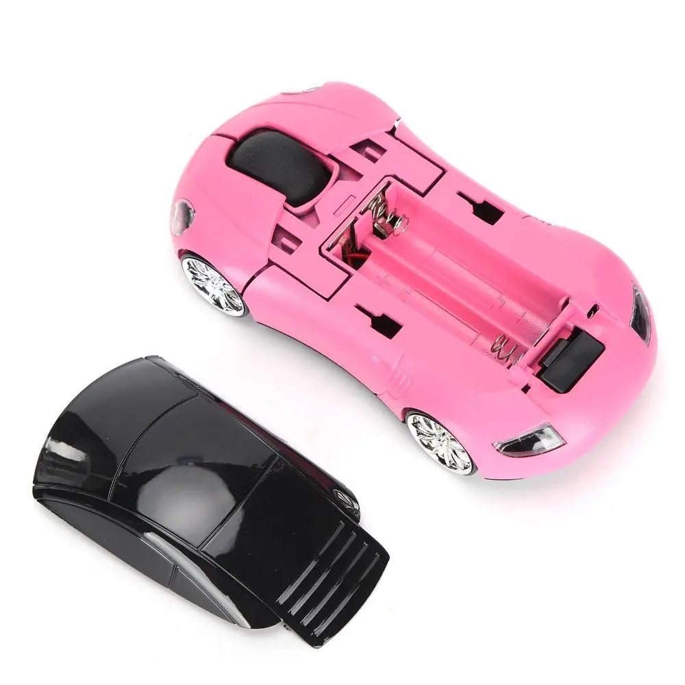 Colorful 2.4G Car Shaped Mouse LED Light Portable Car Mouse Blue/Red/Pink/Black USB Receiver Mouse Office