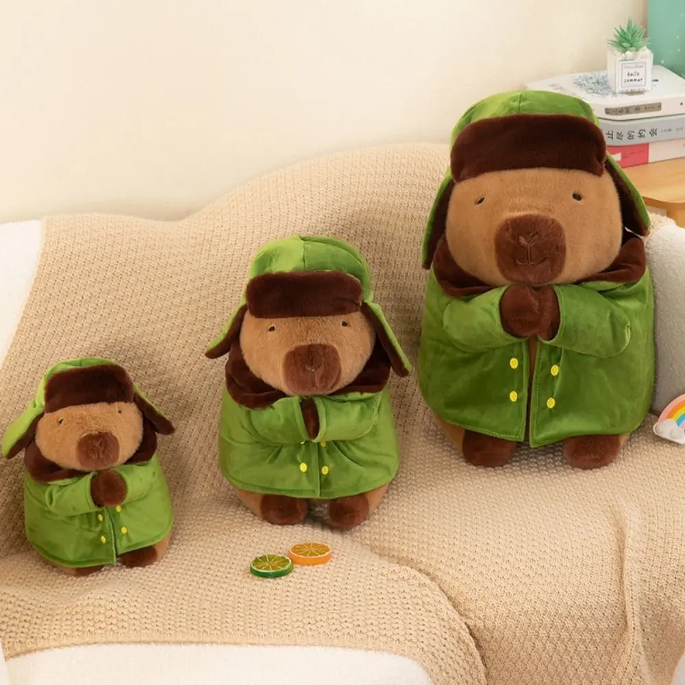 Simulazione Cappotto Capibara Peluche Bambola Animale Capibara Verde Peluche Carino Morbido Capibara Anime Fluffty Giocattolo Regalo Di Compleanno