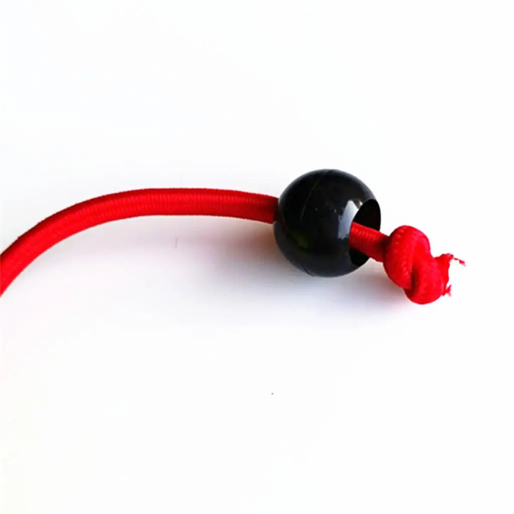 Black Plastic Shock Cord Stopper Lock End Elastic Toggle Buckle Bungee Rope Clamp for Sports Gear Paracord Shoelace