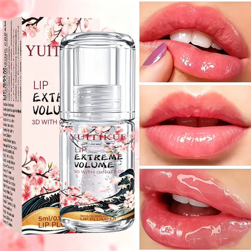 YUITIKUE Ginger Oil Lip Plumper 5ml - Moisturizing Plumping Lip Care Serum