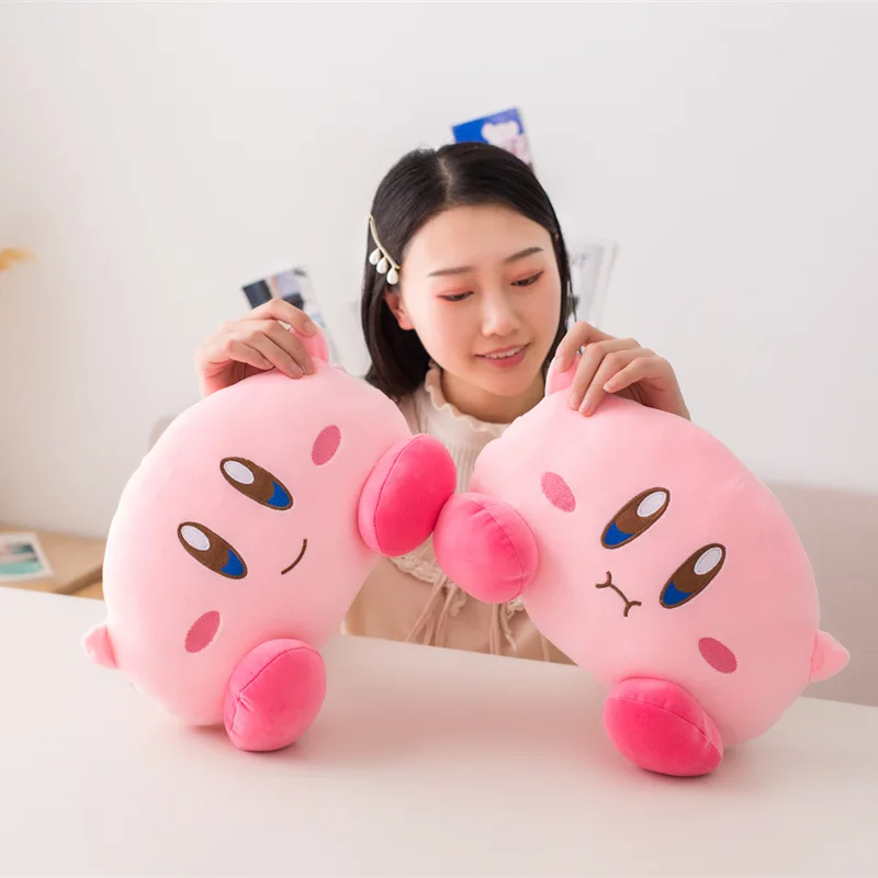 Kirby Cartoon pluszowa poduszka pod kark figurka Anime pluszowa poduszka ochrona szyi akcesoria samochodowe Kawaii uniwersalny prezent poduszka