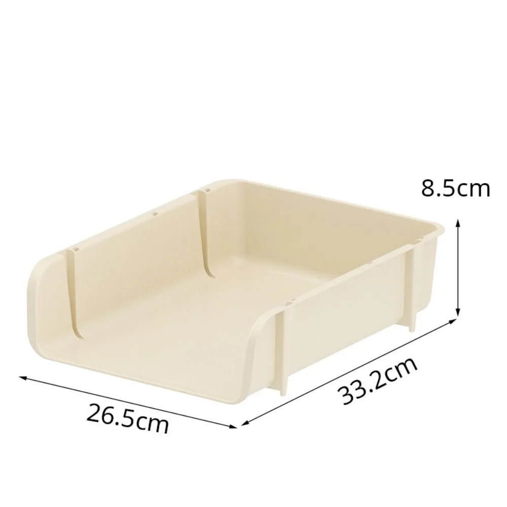 

Multifunctional Minimalism File Storage Tray INS Style Durable A4 File Rack Stackable Desktop Organizer Newspaper