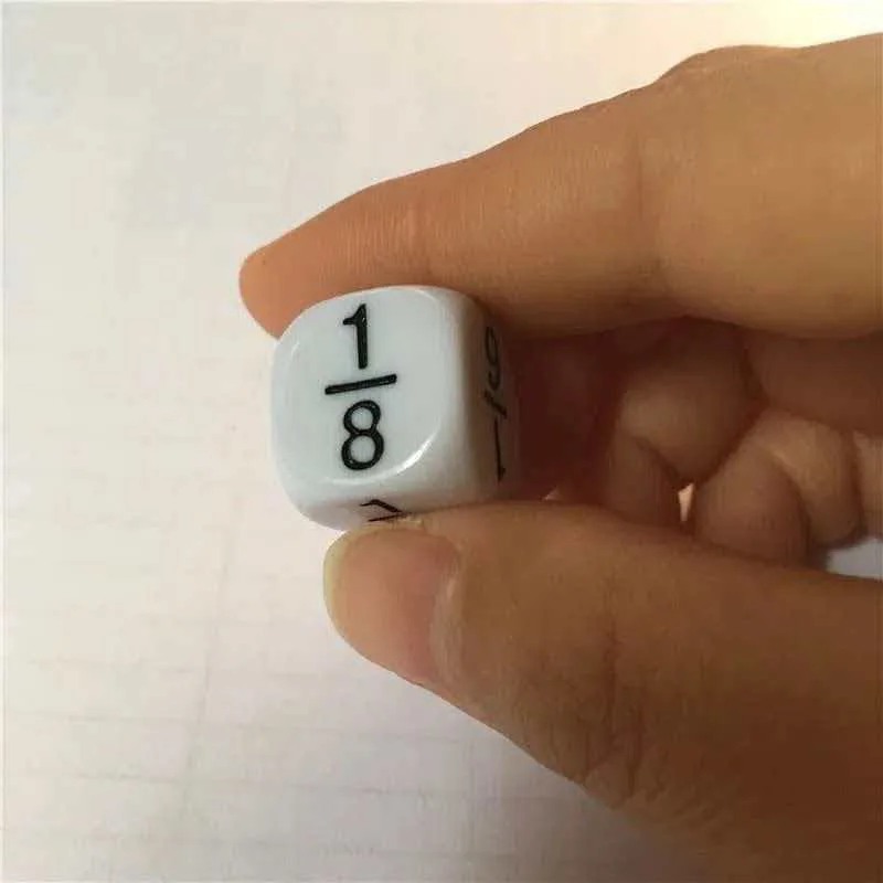 Fraction Dice 16MM Math Manipulatives Practice Table Game Accessories Educational Learning Toys For Home School Supplies
