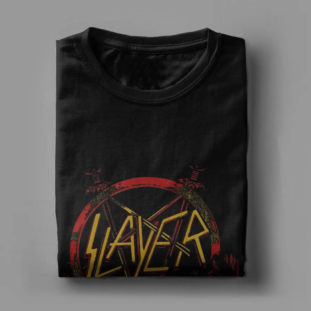 South Of Heaven 1980s Band Trash Metal T-Shirt Men Women Slayer Vintage Pure Cotton Tees Round Collar Short Sleeve T Shirt 6XL