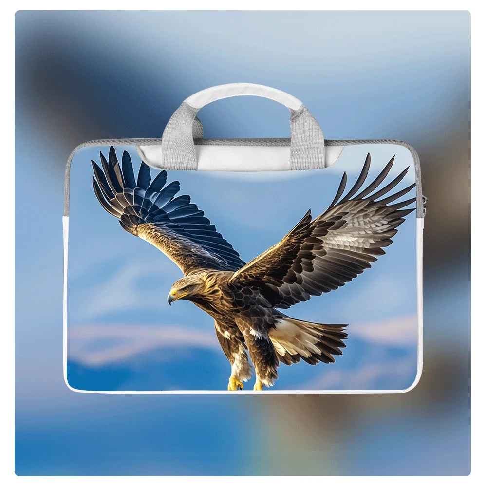 

Модная сумка-портфель Fashion Eagle для ноутбуков 12-16 дюймов, водонепроницаемая, ударопрочная, с мягким плюшевым внутренним слоем, сумка через плечо для MacBook, Dell, ASUS, Huawei