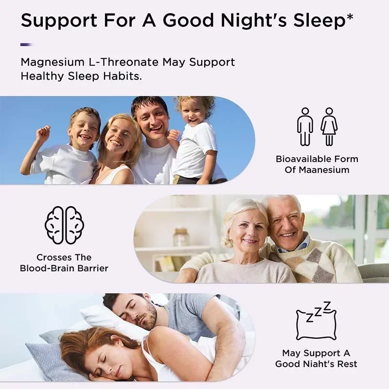 المغنيسيوم L-Threonate - يعزز صحة الدماغ، ويززز الذاكرة والتركيز، ويزيد من الطاقة العصبية، ويحسن جودة النوم