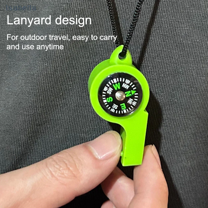 💕Outdoor Exploration 2-in-1 MultiFunction Whistle,Survival Whistle,Compass,School Activity Multi-Function Plastic Whistle