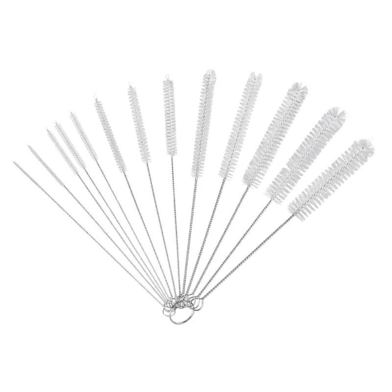 Cleaning Brushes Bottle Brushes Long Milk Hose Brush Nylon Straw Brush for Test Tube, Teapots Nozzles Dropship