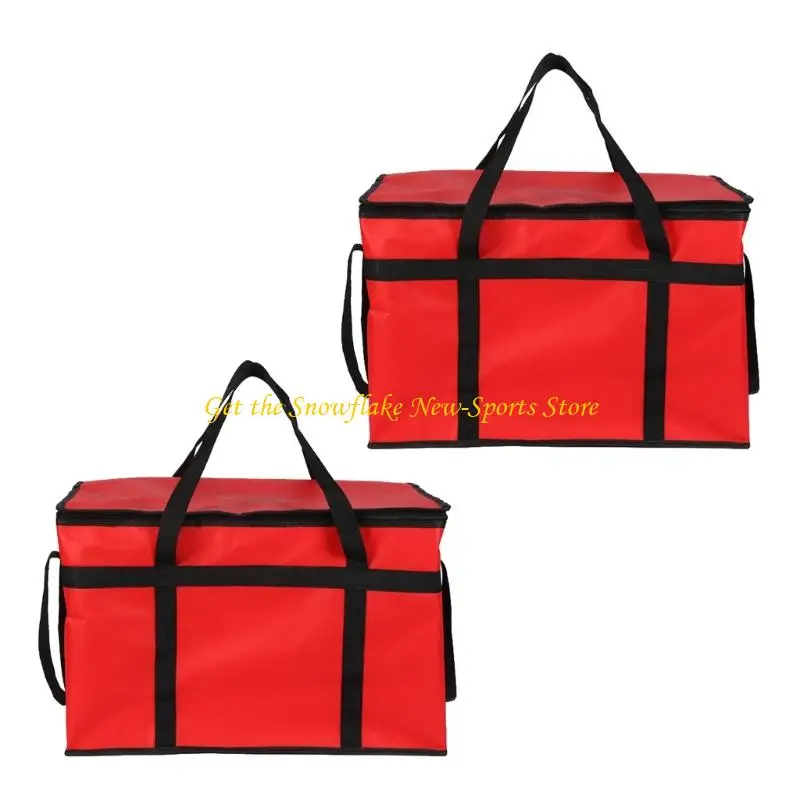 أكياس توصيل البيتزا المعزولة E56D، بطانة ألومنيوم مانعة للتسرب، حاوية حرارية محمولة لرحلة التخييم في الهواء الطلق