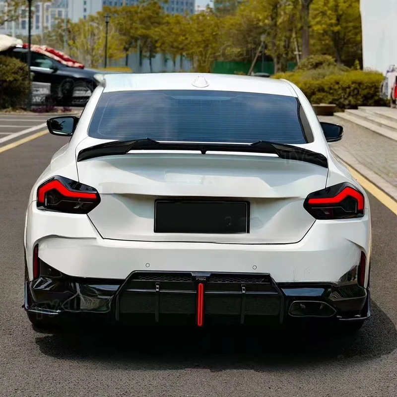 Superior Bright Black Car Rear Bumper Diffuser Lip Spoiler