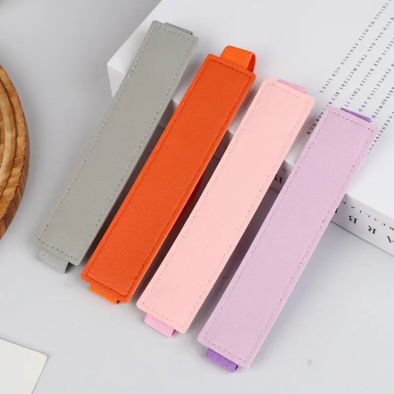 Adjustable PU Leather Elastic Notebook Band Holders Pen Sleeve Pouch Strap Durable Organizer Accessory for Binder