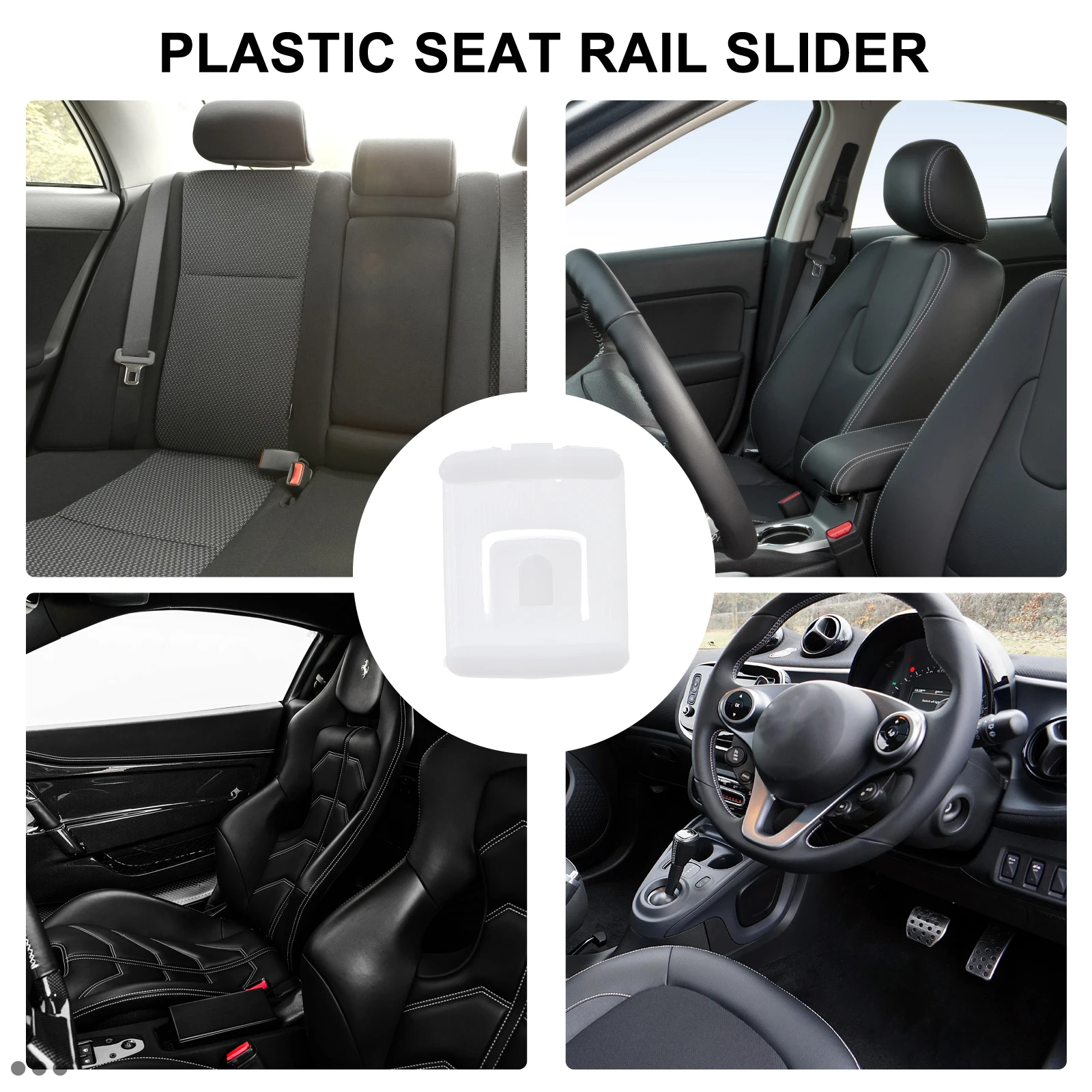 

50 Pcs Seat Clips Slider Chute Runner Placement Fasteners Plastic Car Accessory