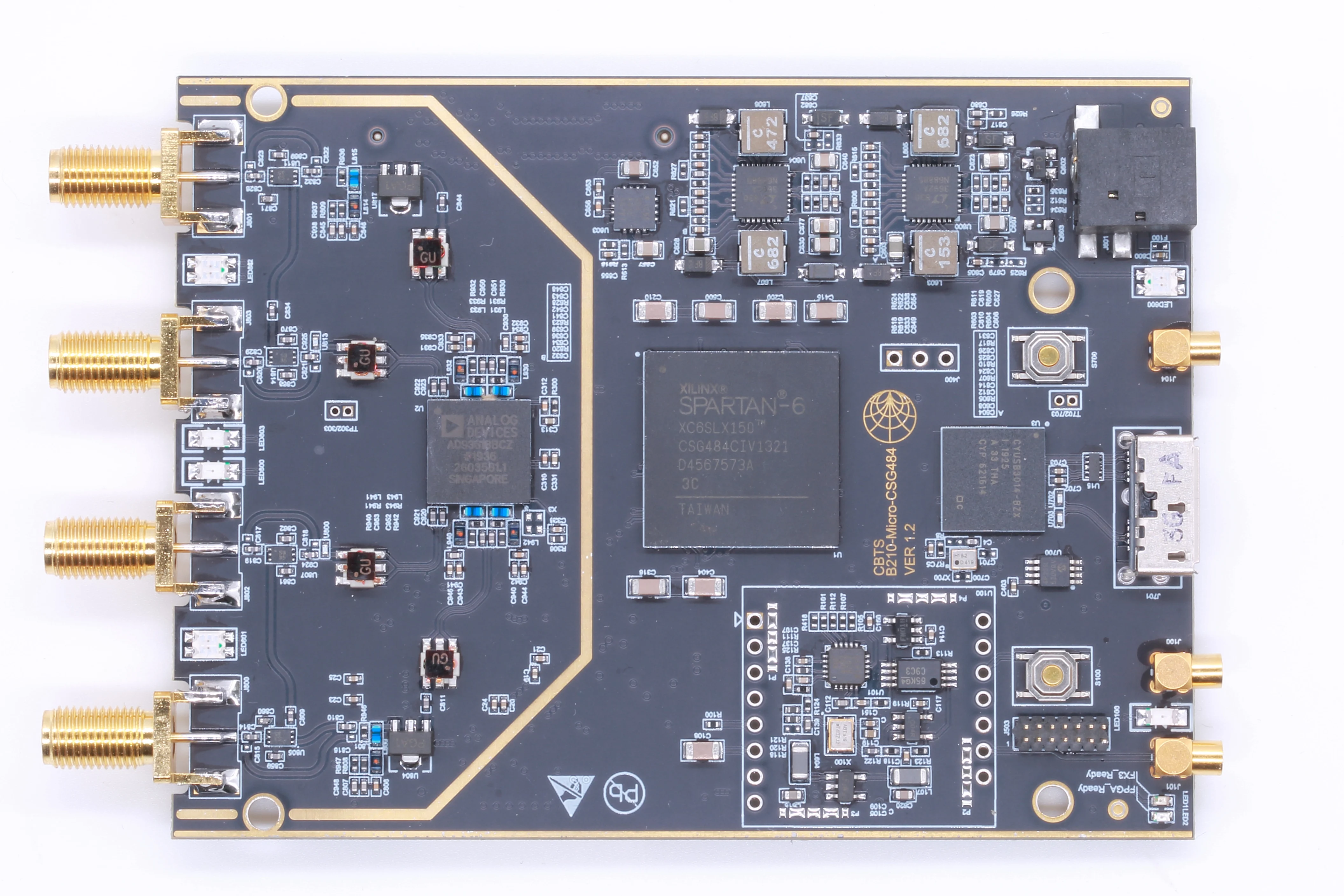 Free shiping 70MHz – 6GHz SDR RF Development Board USB 3.0 Compatible with USRP-B210 MICRO+  Fully compatible with USRP driver