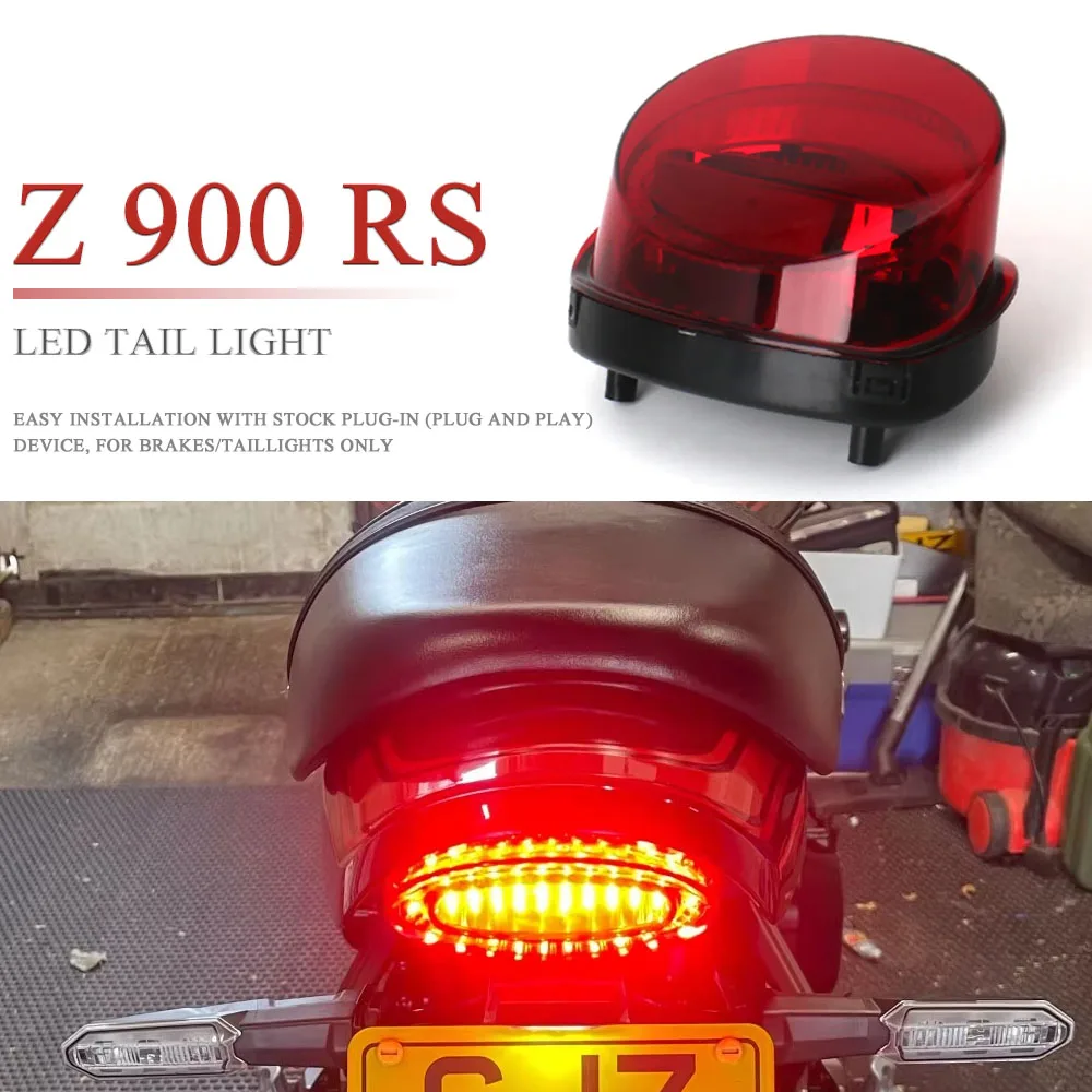 

New Motorcycle Rear Tail Light LED Brake Running Red Smoke Lamp Taillight Fits For Z900RS Z 900 RS Cafe Z900 RS 2018-2024 2023