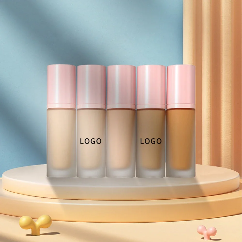 35ml Liquid Foundation Private Label Long Lasting Waterproof Matte Dark Skin Oil-free Custom Logo Makeup Wholesale Cruelty Free