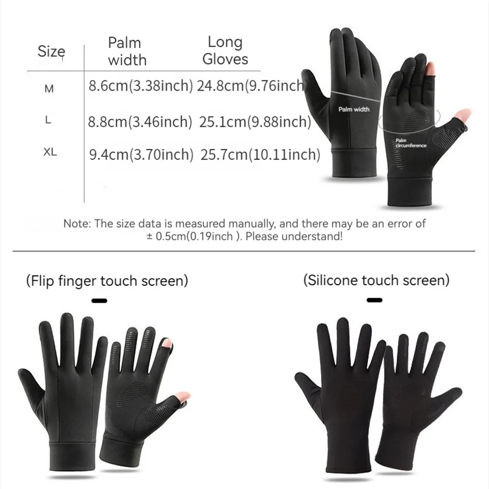 GTUBIKE Autumn Winter Warm Cycling Gloves Thermal Outdoor Sport Running Bicycle Ski Gloves for Camping Hiking Motorcycle Gloves