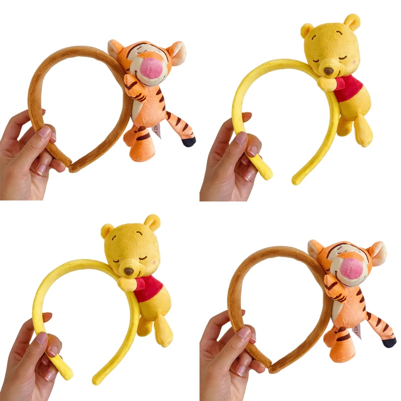 Disney Ears Hairbands Women Cosplay Pooh Bear Plush Hair Accessories Baby Tigger Hairband Kids Gift Cute Piglet Headwear Girls