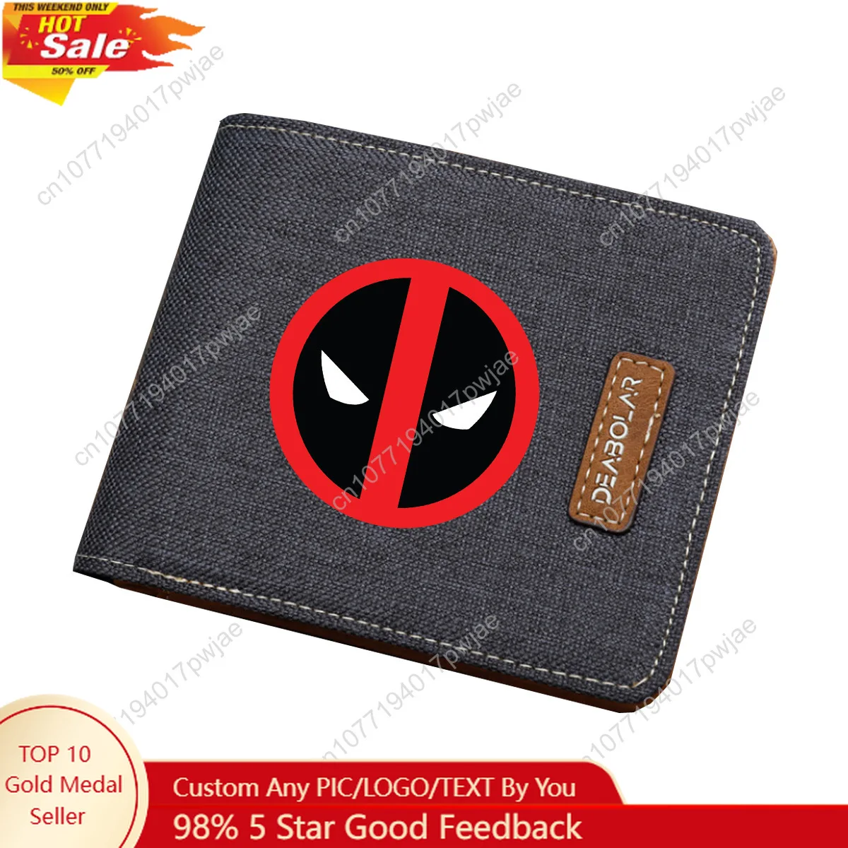 

Marvel comic-themed trendy canvas wallets, personalized creative wallets, anime-style hot-selling coin purses