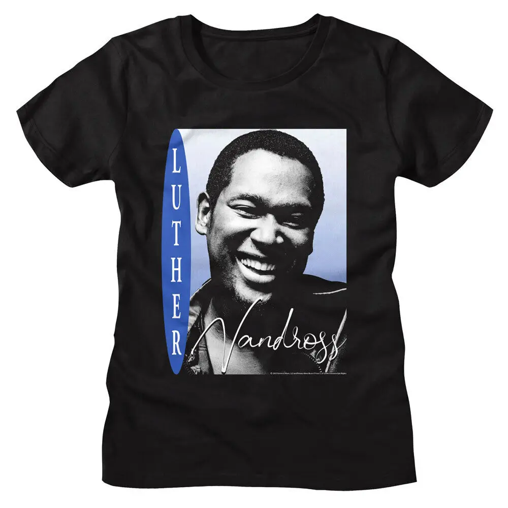 Luther Vandross Greatest Hits Women's T Shirt Smiling R B Soul Singer Concert