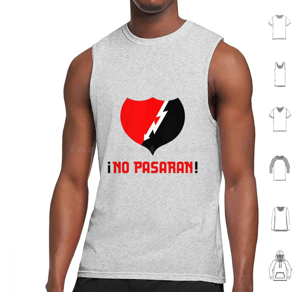 No Pasaran Vallekas Tank Tops Print Cotton No Pasaran Vallekas Bukaneros Rayo