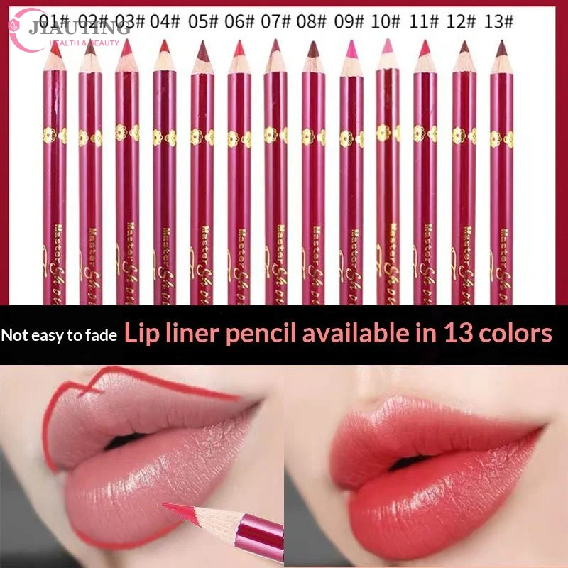 13-Color Lip Liner Pencil Waterproof Colorfast Easy For Beginners Foggy Matte Long-Lasting Lip Makeup Pen