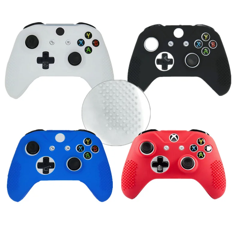 Silicone Case Protective Skin Cover Wrap Case For Xbox One S Slim Controller Joystick Gel Rubber 