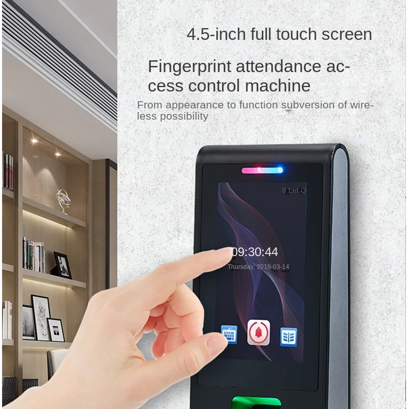 Fingerprint Access Control Machine Password Swiping Attendance Machine Double Door Magnetic Lock Glassdoor Electric Pluglockset