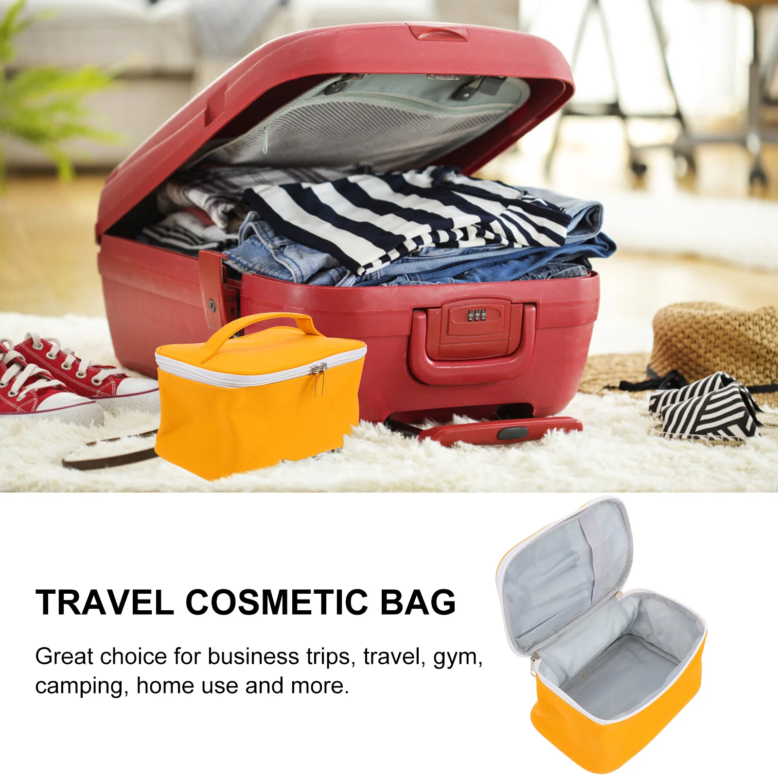 

1Pcs Waterproof Toiletry Bag Large Capacity Portable Organizer Travel Makeup Zipper Pouch Durable Wash Bag