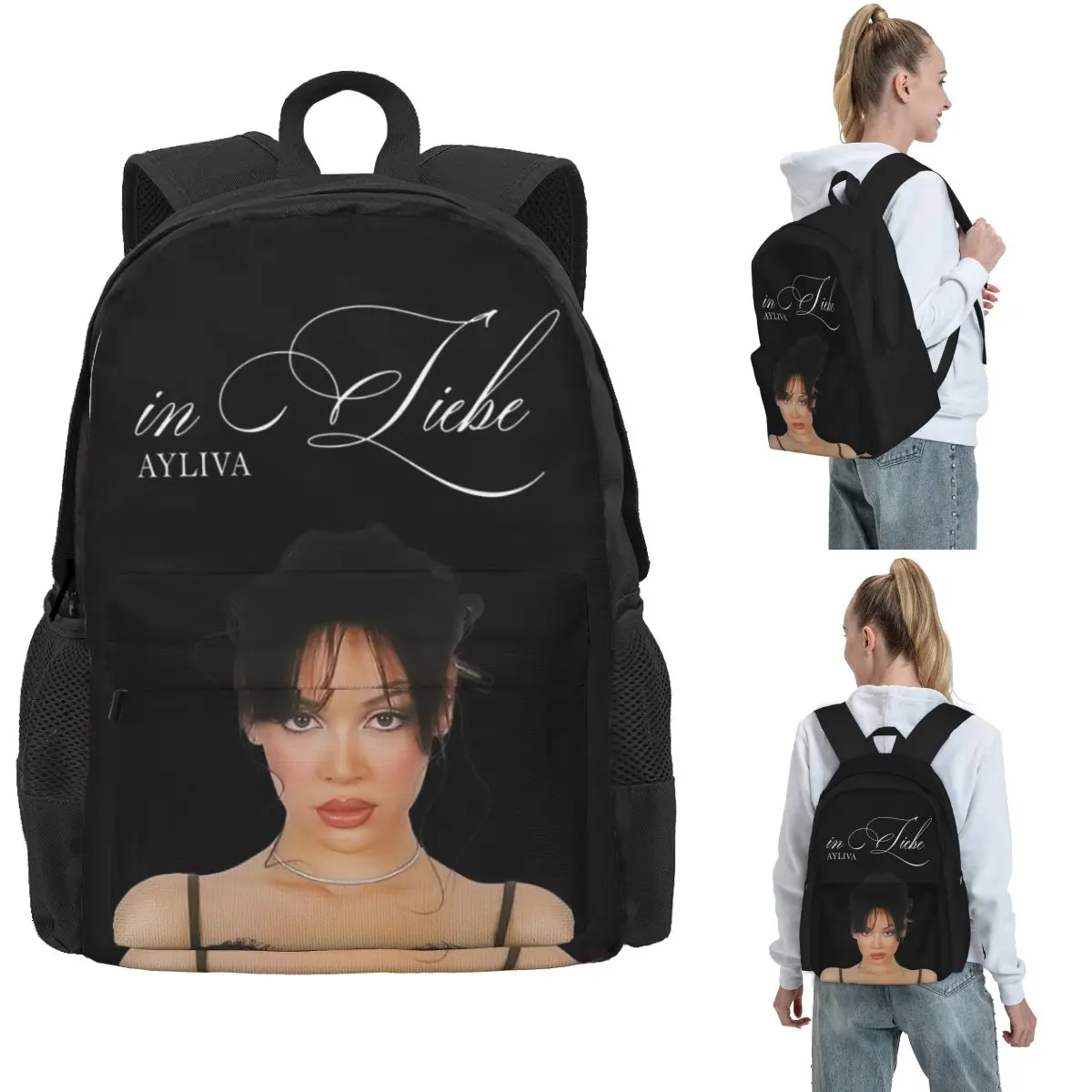 

Ayliva In Liebe Concert Backpack Hot Sale Daypack Large Capacity Boys Girls BookBag School Bag Shoulder Bags for Men Women