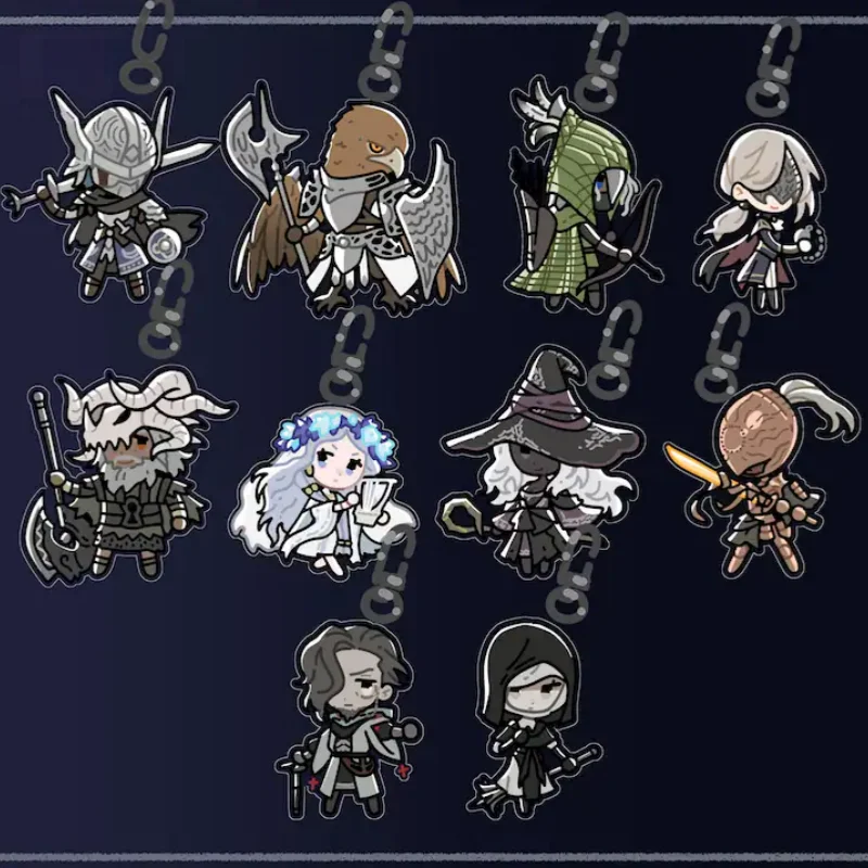Nightreign Charms Customizable Halloween Acrylic Keychains Scary Skeleton Ghosts & Pumpkins Design for Spooky Fun