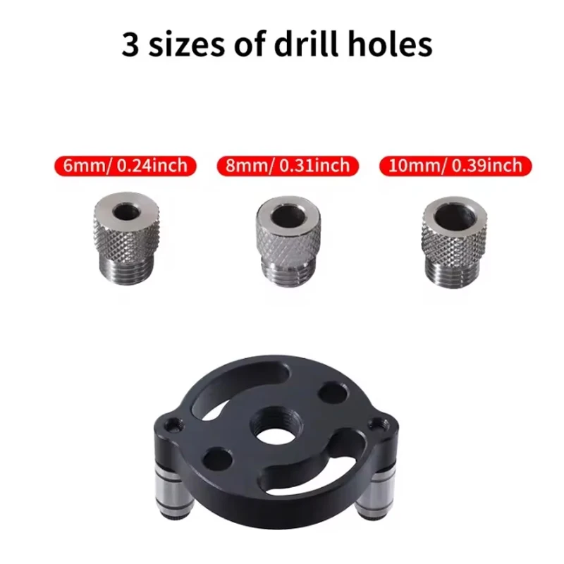 Positioning hole. Drilling woodworking Woodworking tools 6/8/10mm vertical bag hole jig Self-centering punching jig