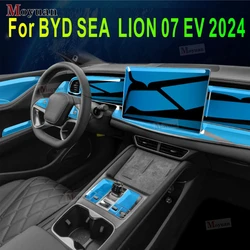 For BYD SEA  LION 07 EV 2024 Gearbox Panel Navigation Screen Automotive Interior TPU Protective Film Anti-Scratch Sticker