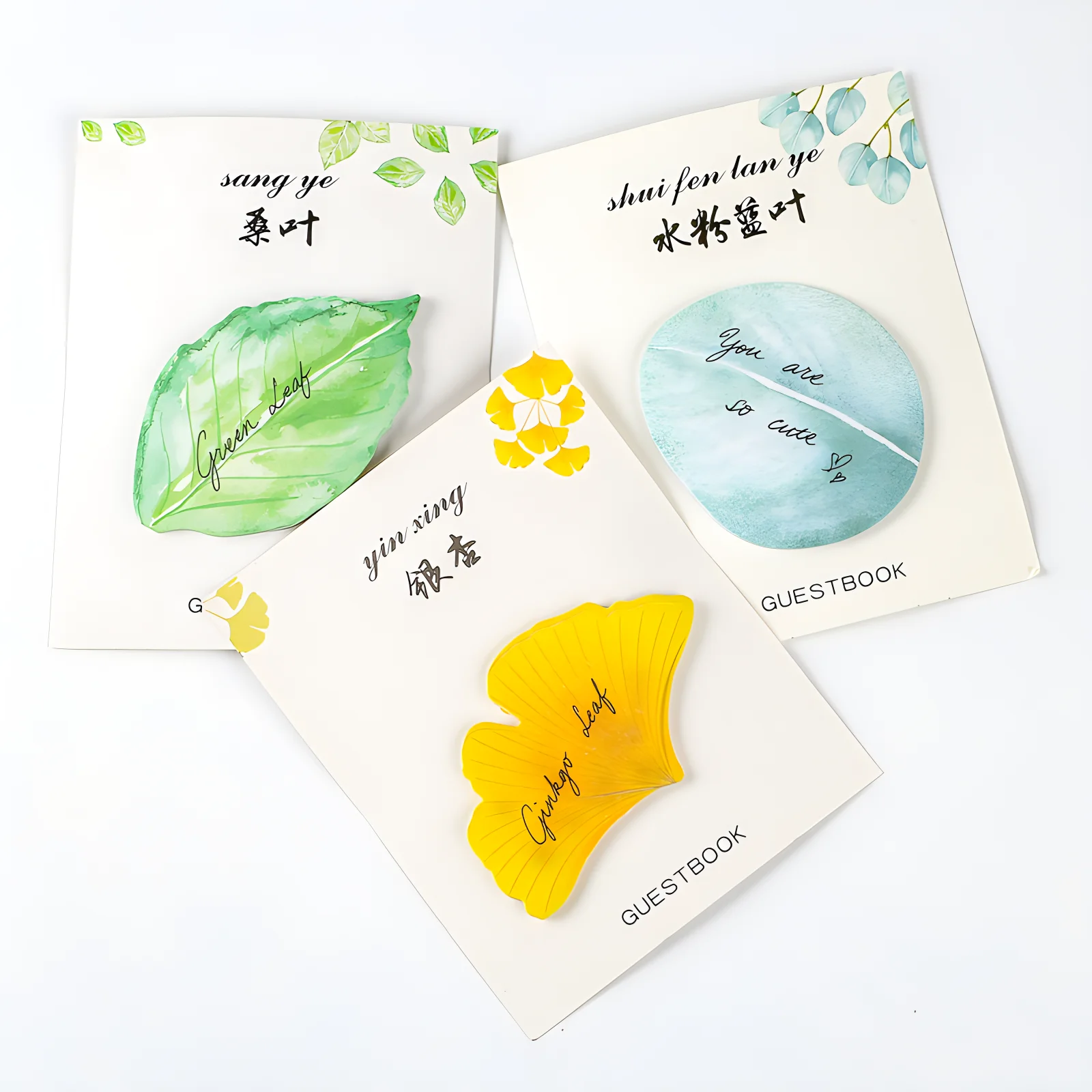 Japanese Cute Leaf Sticky Notes Girl Kawaii Memo Pad Funny Post Notepad School Girls Stationery Index Tab Wish Check To Do List