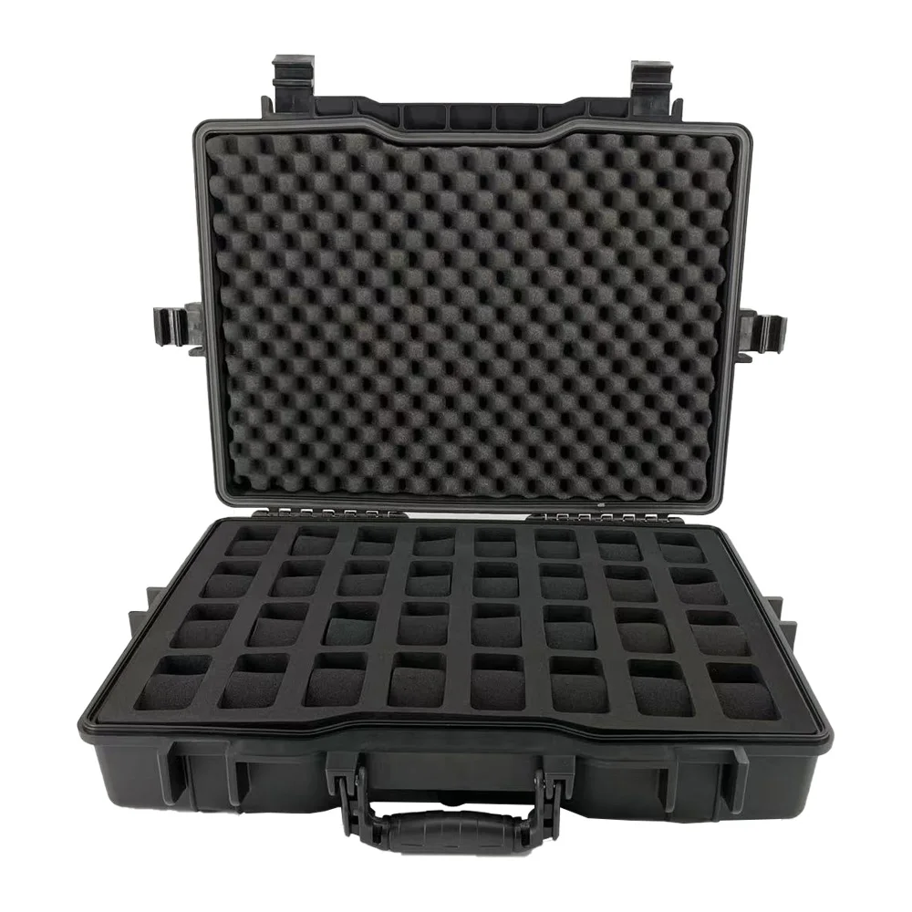 DPC108 Wholesale Hard Shell Carrying Storage Black Watch Gift case High Quality Watch Display case with 32 Slots