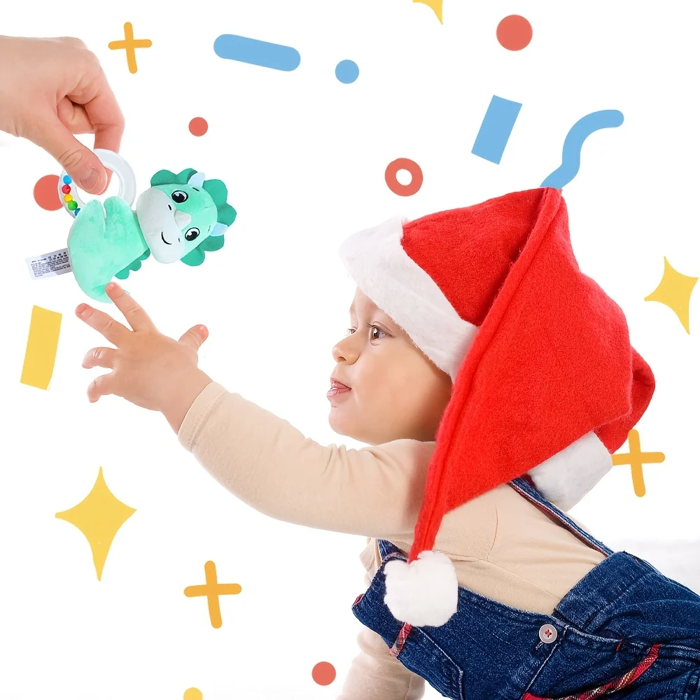 Coctelera de sonajeros suaves para jóvenes, juguetes de desarrollo con agarre manual para jóvenes, lindos juguetes de peluche con sonido para 0-3 años