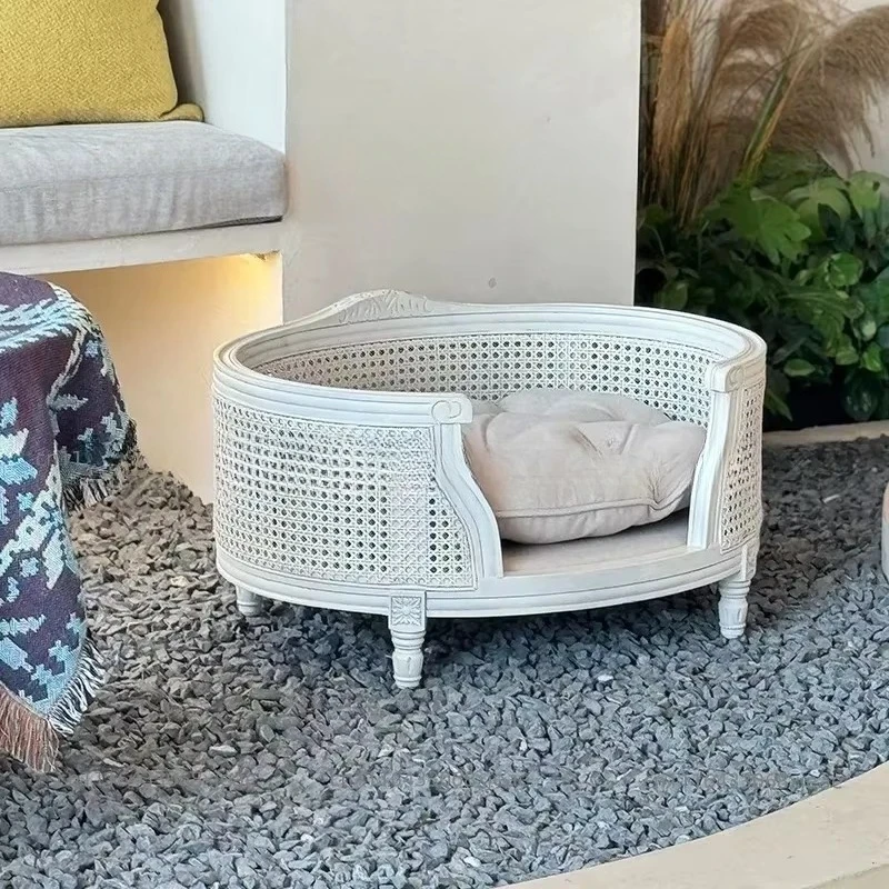 Sofa Cushion Doghouse Mushroom Cat Litter Four Seasons Universal Bed Solid Wood Pet Internet Celebrity Retro