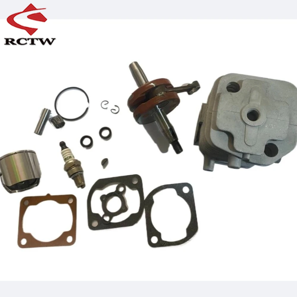 30.5cc 2 Hole cylinder kit with crankshaft for Zenoah CY 1/5 hpi rovan kingmotor mcd FG gtb racing baja losi truck rc car parts