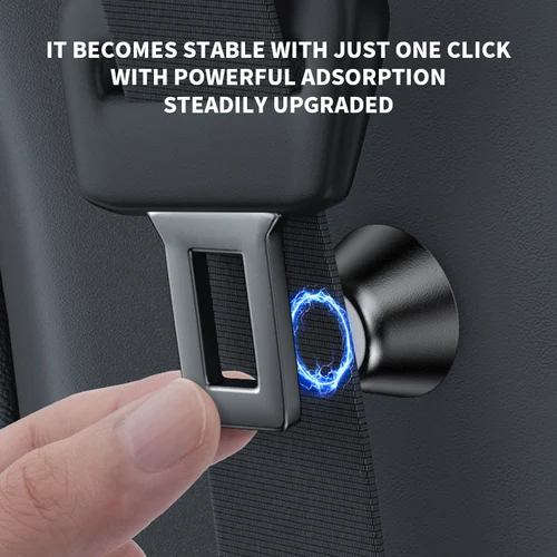 Imagen 2 del producto MIXSAS cinturón de seguridad magnético soporte para cinturón de seguridad de coche Clip de fijación hebilla limidora de aleación negra accesorios de Interior de coche para BMW/VW/Nissan