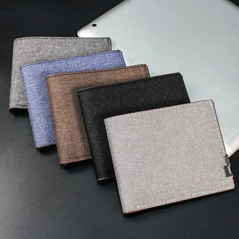 Carteiras jeans bolsas homens mulheres inserções negócios dobrável carteira de couro imagem bolsa de moedas fino dinheiro cartão de identificação de crédito titular saco