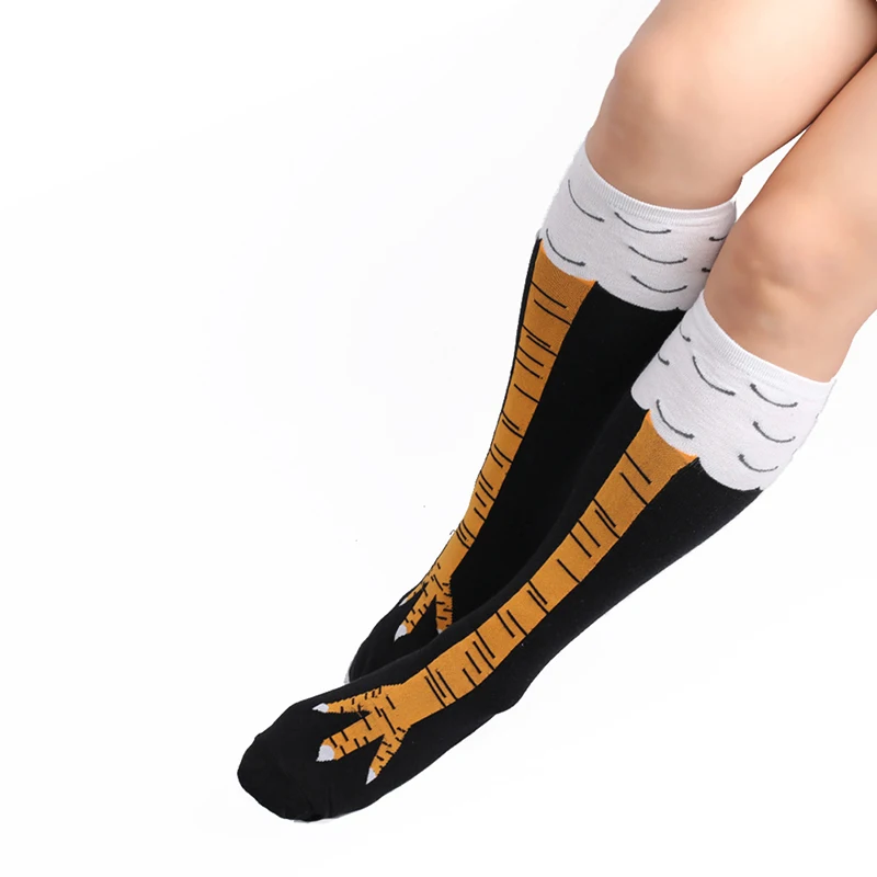 1Pair Of Chicken Feet Socks Thigh High Stockings Knee Length Chicken Feet Socks High Feet Socks Funny Chicken Feet Socks