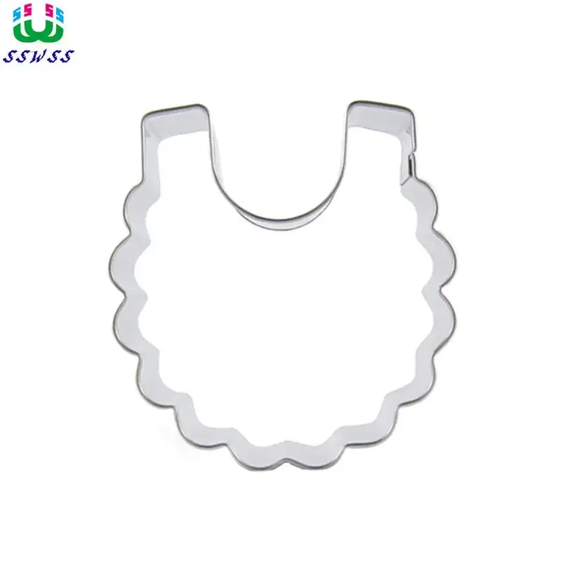 Baby Supplies Cake Cookie Biscuit Baking Mold,Bib Shaped Cake Decorating Fondant Cutters Tools,Direct Selling