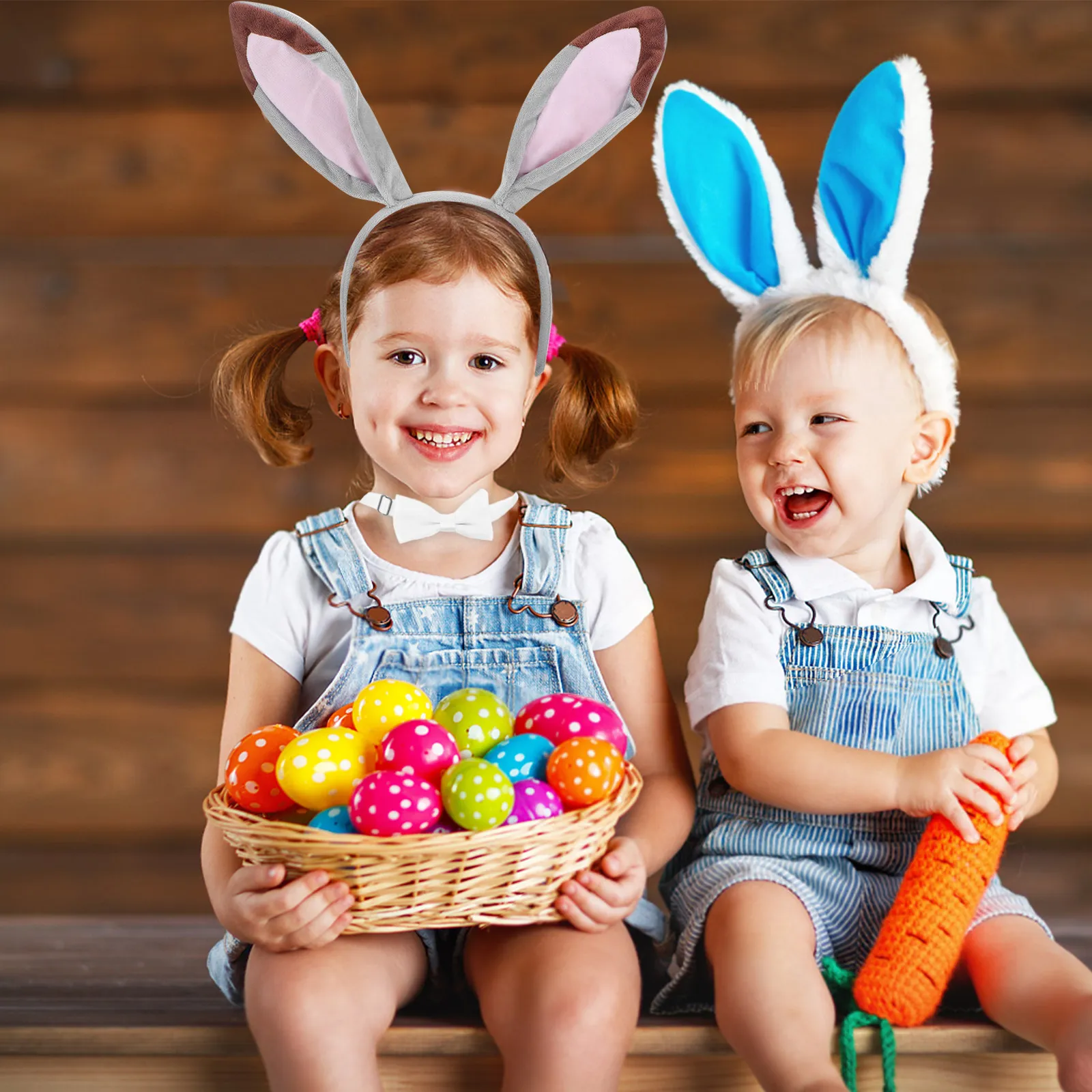 3 Pcs Headband Headbands Bunny Ears Headpiece Headwear Easter Party Accessories