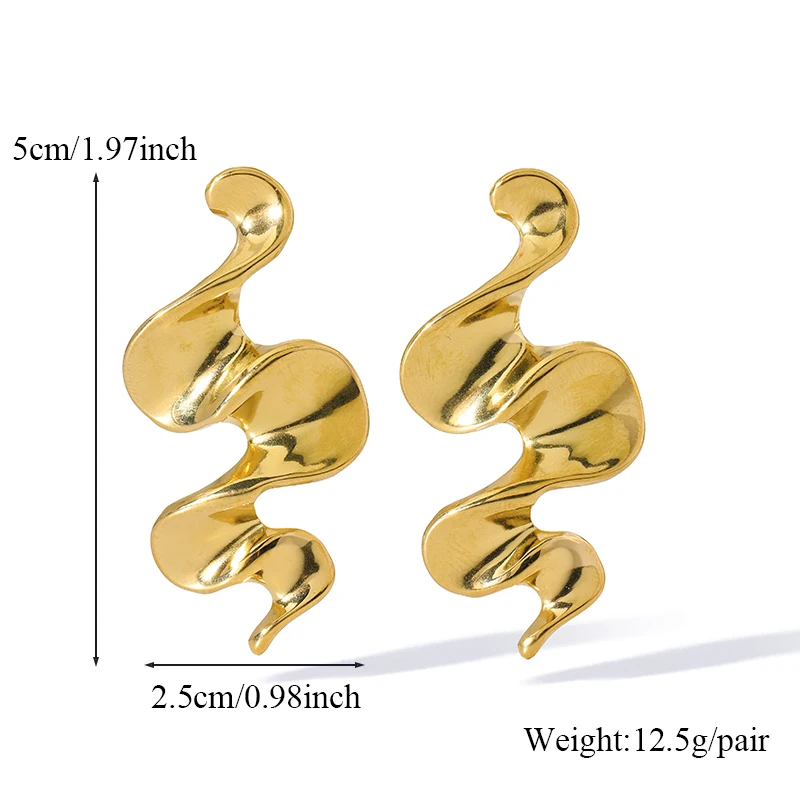 GANPUP 316L Edelstahl Gold Farbe Quaste Lange Anhänger Ohrringe Frauen Täglichen Verschleiß Chic Mode Ohr Baumeln Wasserdicht Schmuck – Detail 14