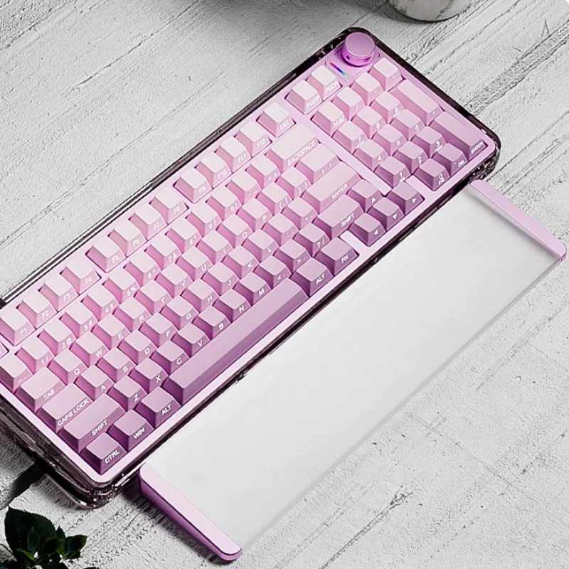 MMD Keyboard Hand Rest Acrylic Aluminum Wrist Rest Comfortable Frosted Keyboard Palm Rest for Gaming Rainy75 Mechanical Keyboard