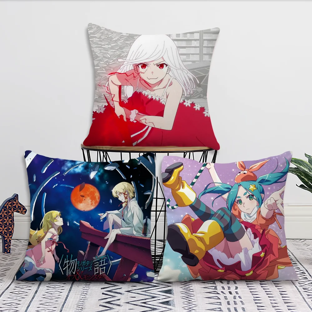 MONOGATARI Series OFF MONSTER Season Pillow Case Pillowcase Living Room Super Cushion Cover Suitable For Bedroom Room Decoration