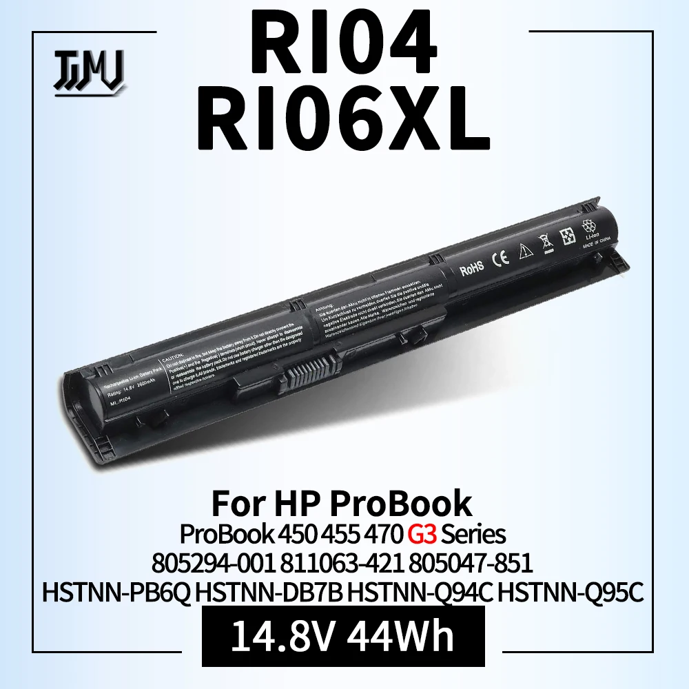 RI04 RI06XL 805294-001 Battery for HP ProBook 450 G3 455 G3 470 G3 Series HSTNN-DB7B HSTNN-PB6Q HSTNN-Q94C HSTNN-Q95C HSTNN-Q97C